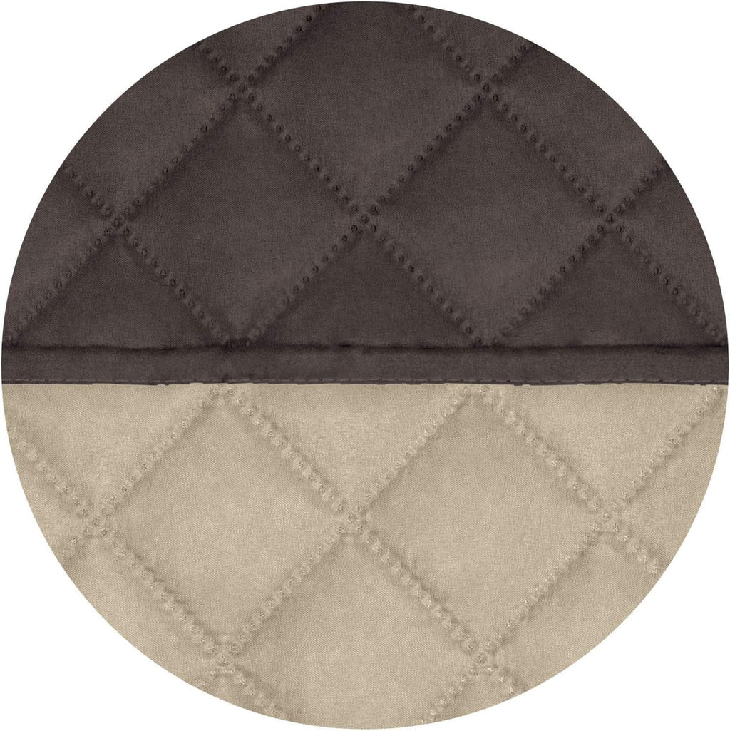 PureFit Reversible Quilted Sofa Cover, Water Resistant Slipcover Furniture Protector, Washable Couch Cover with Non Slip and Elastic Straps for Kids, Dogs, Pets (XX Large, Chocolate/Beige)