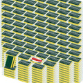 Tanlade 1000 Pcs Individually Wrapped Sponge Dishwashing Sponge Bulk Non Scratch Scrub Sponges Kitchen Scouring Pad for Household Cleaning Rental Dishes Hotel Apartment Car (Yellow,Green)