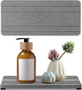 2PCS Water Absorbing Stone Tray, Quick Drying Diatomite Stone Sink Tray, Water Absorbent Diatomite Coasters for Kitchen Sink, Bathroom Counter Hand Soap Dish Toothbrush Holders