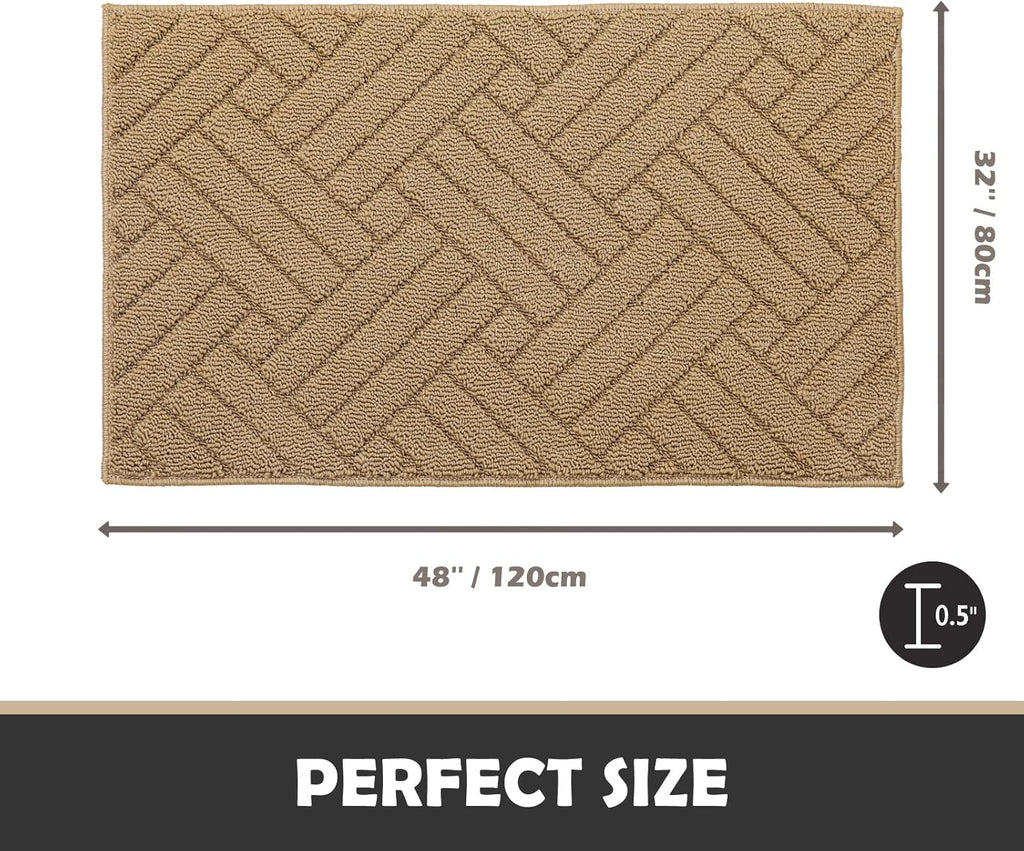 Door Mat Indoor Doormat, Brown Entryway Rug Door Mats Non-Slip Rubber Backing,Heavy Duty Low-Profile Entrance Rugs, Absorbent Resist Dirt Doormats Floor Door mat for Entryway,32"x48"