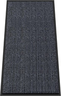 Kuyal Front Door Mat, 4'x8' Indoor Outdoor Entrance Mat, Commercial Floor Mats Inside Outside Entrance, Heavy Duty Durable Welcome Mats, Rubber Backing Non Slip Outdoor Mats for Entryway,Dark Gray