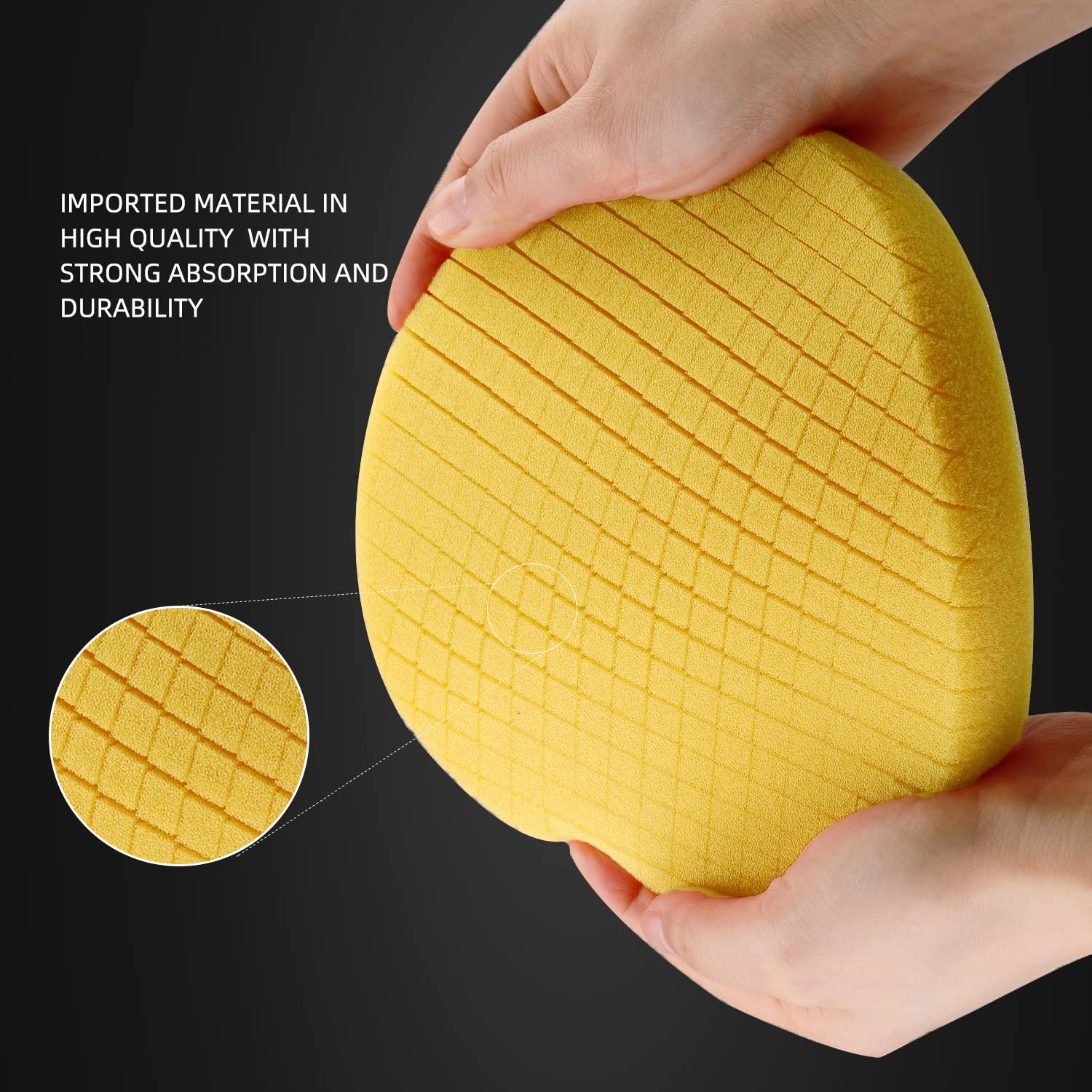 Yellow Medium Cut Pad, 3Pcs 5 Inch Buffing Polishing Pads for 125mm Backing Plate Buffing Sponge for Car Buffer Polisher Compounding, Polishing and Waxing