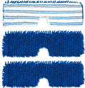 3 Pack Mop Heads Replacements for Ocedar Dual-Action Microfiber Flip Mop, Double Sided Mop Replace Head Mop Refills with Microfiber & Chenille for Dry Wet Use, Reusable, Machine Washable