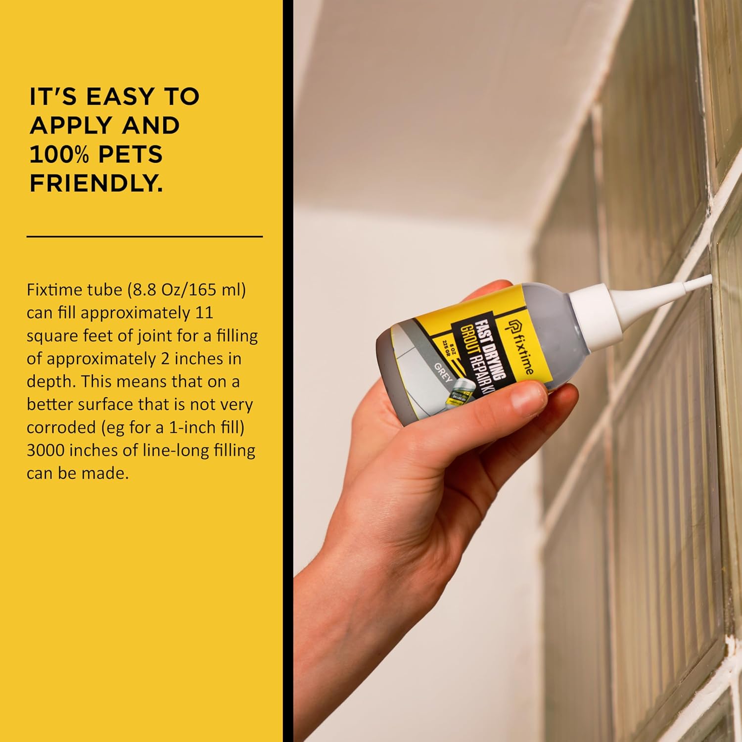 Tile Grout Repair Kit, Gray Grout Filler Tube 8 oz, Grout Repair Renews, Fast Drying Repait Kit, Grout Sealer for Floor Tile - Spatula Included (2xGray)