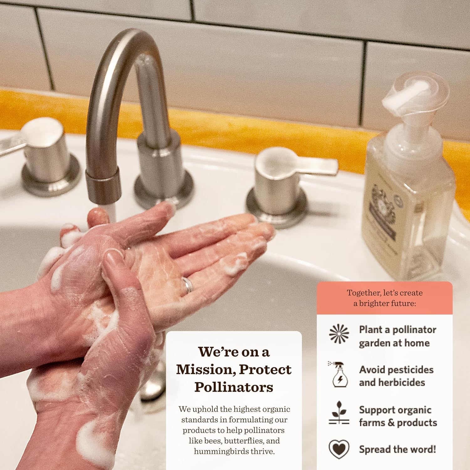 Moon Valley Herbal Foaming Hand Soap, Vegan (By the Fire, Recyclable Bottle)