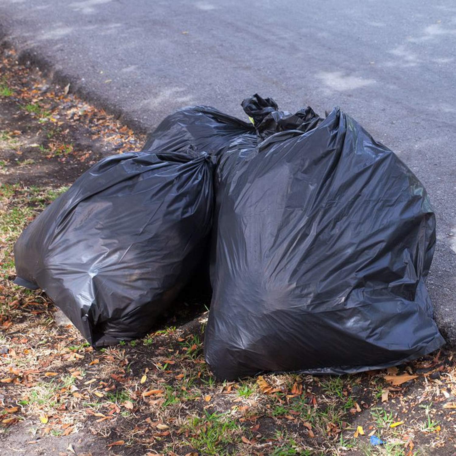 65 Gallon Trash Bags,25 Pieces large Black Heavy Duty Trash Can Liners,Large Size Trash bags Garbage Bags for Indoor and Outdoor