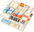 DIMJ Drawer Organizer Clothes - 16 Pack Baby Dresser Organizer for Nursery, Foldable Drawer Organizer Bins for Closet Bedroom Organization, Fabric Clothes Storage Dividers for Underwears, Socks, Bras