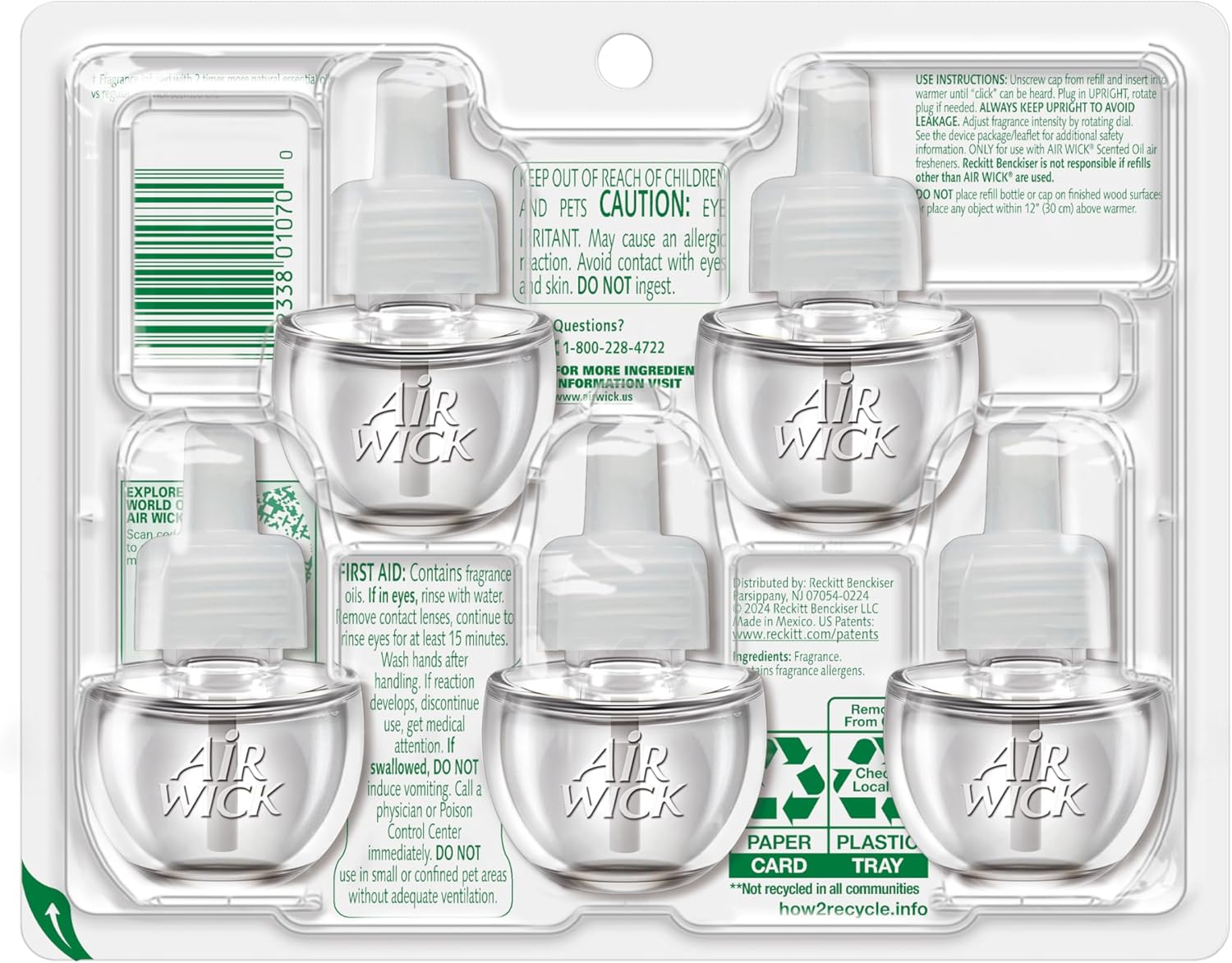 AIR WICK Scented Oil - Vibrant Refill Wild Strawberry & Poppy 5 ct.