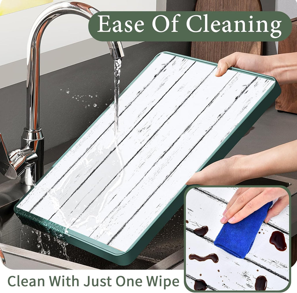 Shelf Liner for Kitchen Cabinets Non Adhesive Drawer Liner 17in x 20FT White Grain Non-Slip Thickened Shelf Liner Paper Strong Easy to Clean for Tool Box Refrigerator with Knife and Tape Measure