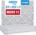 Aerostar 21.5x23.5x1 MERV 11-6 Count - Pleated Furnace & Air Conditioner Filters - Removes Dust, Cold & Flu Germs, Lint, Mold, Pet Dander, Allergy-Causing Pollen, Smog & Smoke