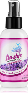 Flushie Pre-Toilet Spray for Poop Travel Size Toiletries Bathroom Spray for Poop Spray for Toilet Deodorizer Traveling Essentials Poop deodorizer Poop Odor eliminator 4oz (Lavender, 1 Pack)