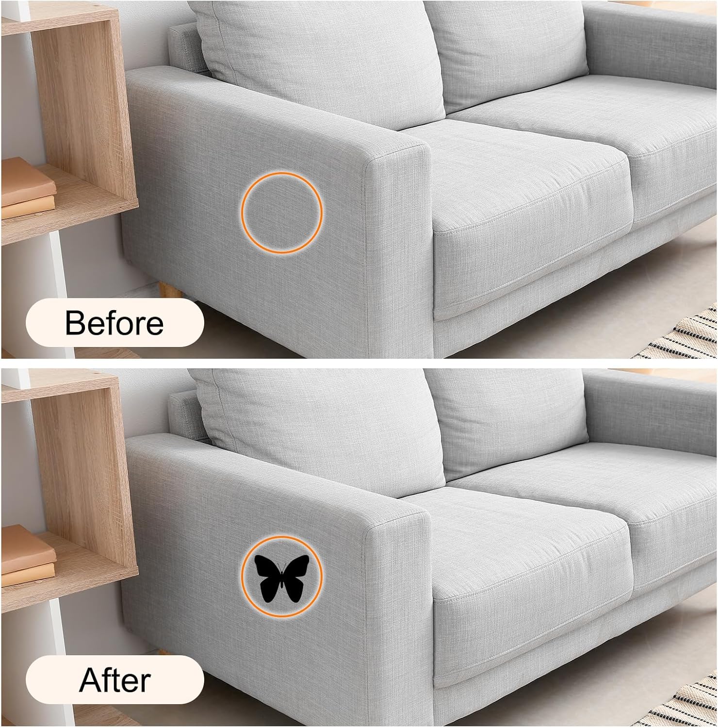 Repair Patches Repair Tape Self-Adhesive DIY Repair Patch Linen Gear Patch for Sofa, Furniture, Chair, Clothing,Tents,17x79 Inch,White