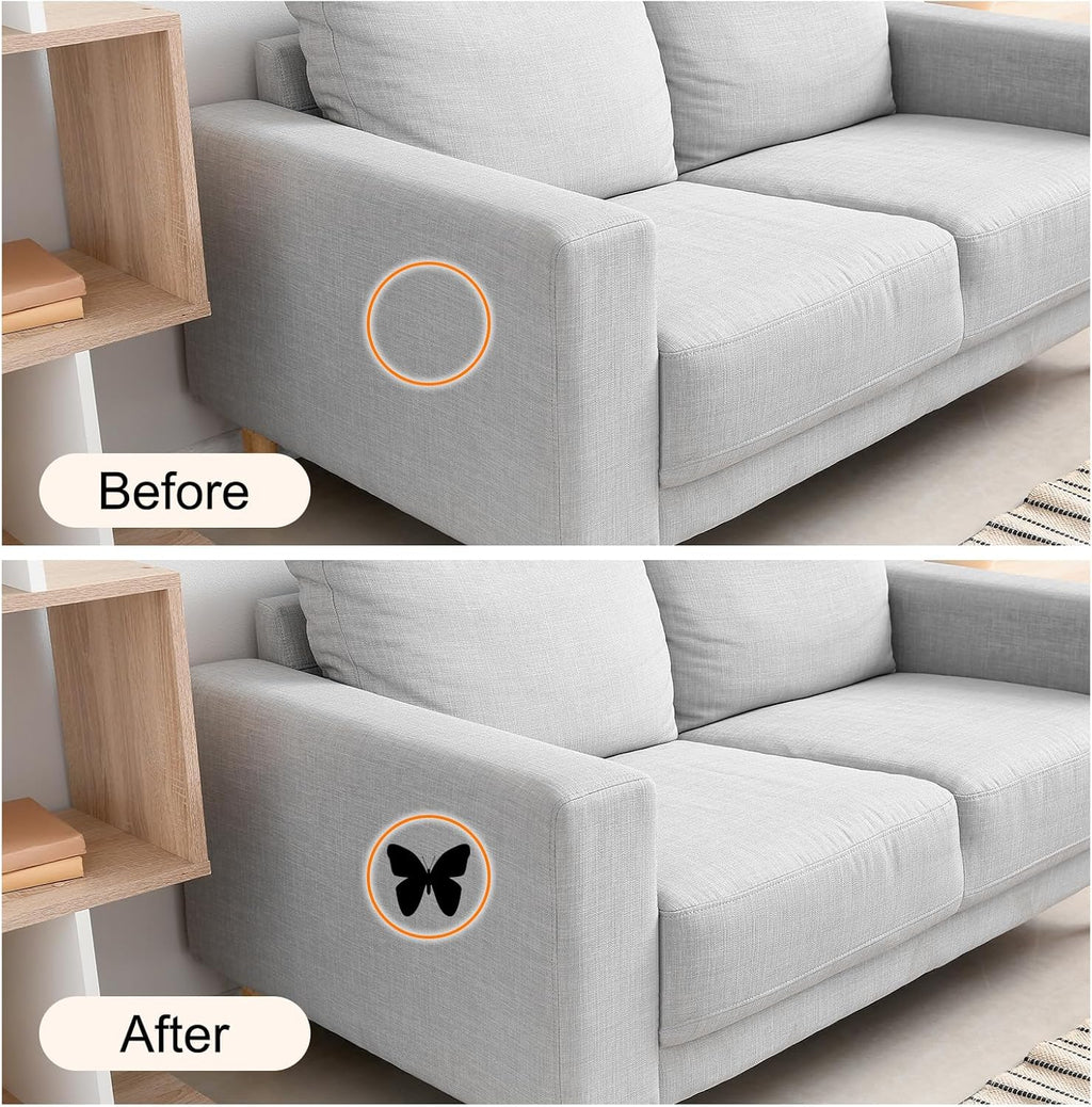Repair Patches Repair Tape Self-Adhesive DIY Repair Patch Linen Gear Patch for Sofa, Furniture, Chair, Clothing,Tents,3.5x79 Inch,Light Khaki