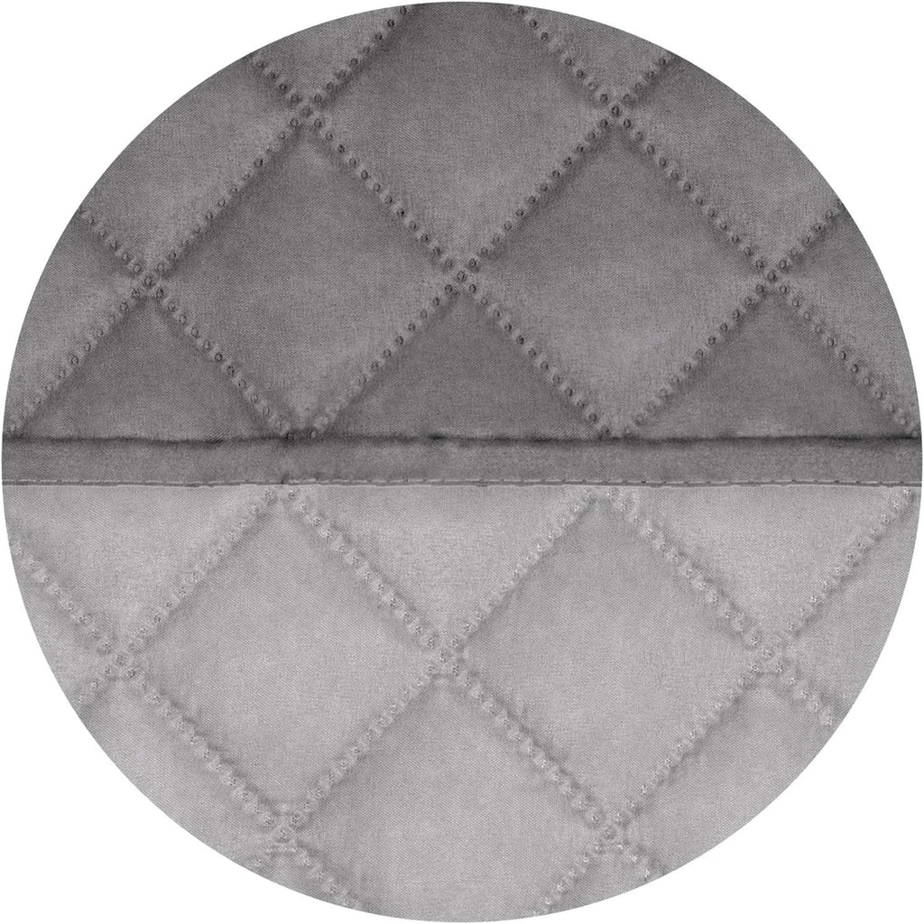 PureFit Reversible Quilted Sofa Cover, Water Resistant Slipcover Furniture Protector, Washable Couch Cover with Non Slip and Elastic Straps for Kids, Dogs, Pets (Oversized Recliner, Gray/Light Gray)