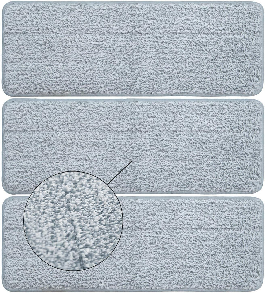 Bulletproof Microfiber Mop Replacement Heads - Washable Pads for Floor Cleaning Compatible with Tethys & Most 11” - 13” Flat Squeeze Mops for Wet/Dry Mopping, Sanitizing, and Scrubbing Hardwood