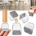 24PCS Square Chair Leg Floor Protectors, Furniture Sliders, Chair Leg Protectors for Hardwood Floors, Non-Slip Felt Furniture Pads, Silicone Cap Covers to Protect Floors, (Fit 0.75" - 1.1")