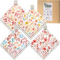 Swedish Dishcloths for Kitchen, 8 Pack Watercolor Reusable Paper Towels with Clips, Non-Scratch Swedish Kitchen Towels, Super Absorbent Cellulose Sponge Cloths, Dishwasher Safe, No Odor