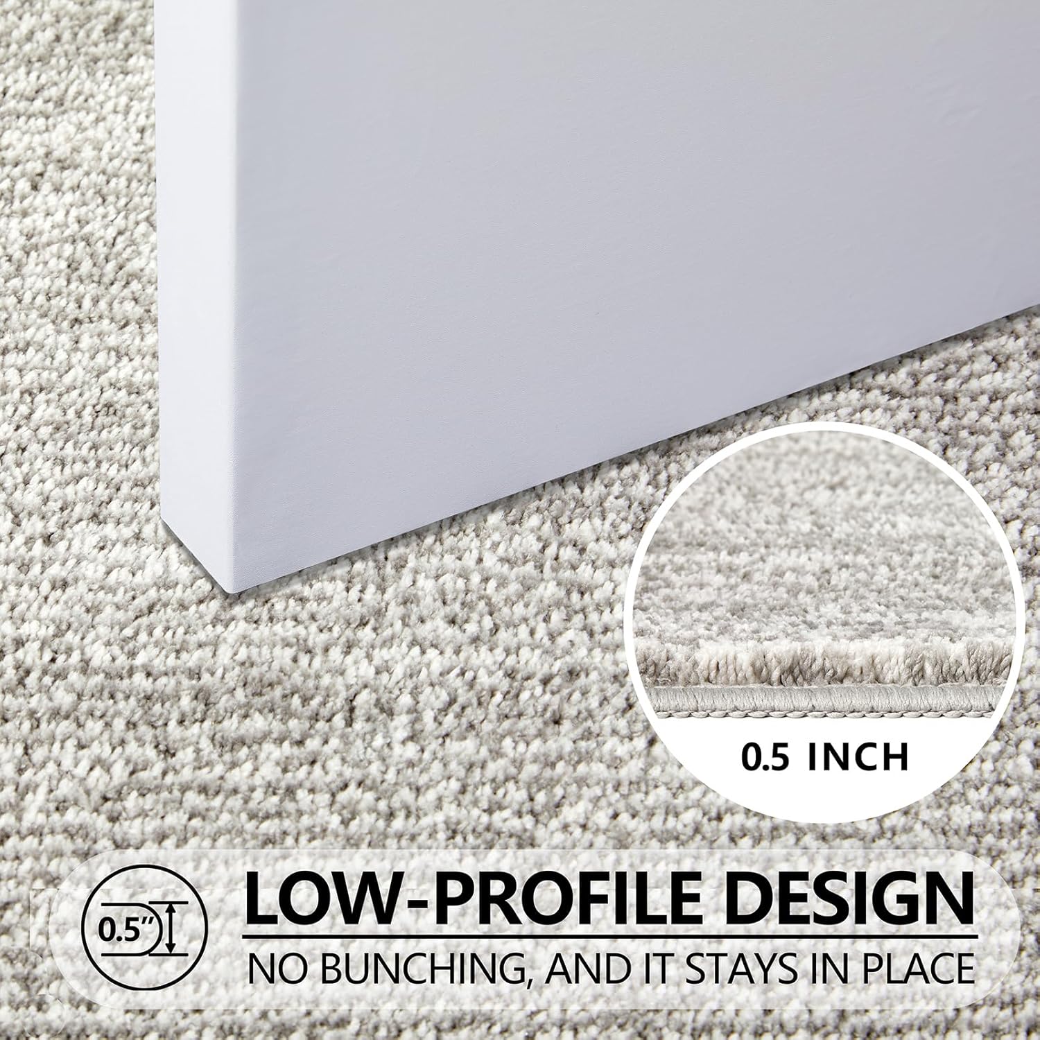 REFETONE Indoor Doormat, Front Door Mat 32"x48" Absorbent Rubber Backing Non Slip Back Door Mats, Washable Low-Profile Inside Floor Mat Door Rugs for Entryway, Resist Dirt Mud Mat for Dogs, Grey