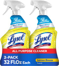 Lysol All Purpose Cleaner Spray, Multi-Purpose Disinfecting Spray, Kitchen & Bathroom Cleaner, Lemon Breeze Scent, 32 Fl Oz (Pack of 2)