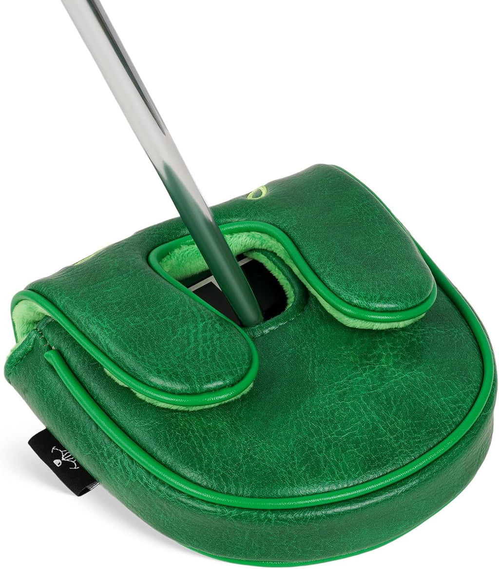 Golf Headcovers Golf Club Head Covers Four Leaf Clover Good Luck Charm - Clover Style Premium Leather Driver Fairway(FW) Wood Hybrid(UT) with Number Tags