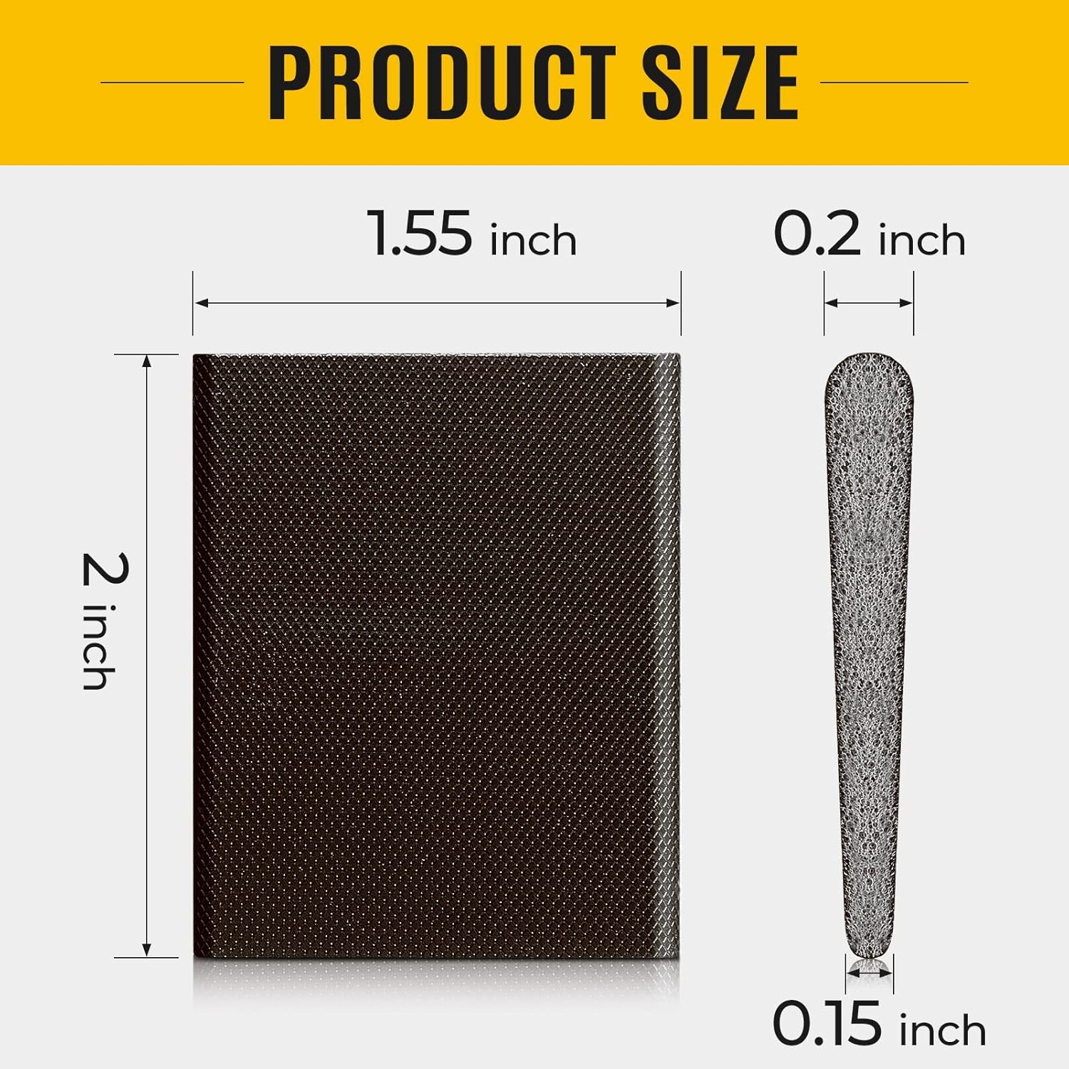 Zonon 64 Pieces Door Corner Seal Weatherstripping Exterior Door Frame Seal Draft Stopper Adhesive Corner Pads for Weather Stripping and Draft Protection (Brown)
