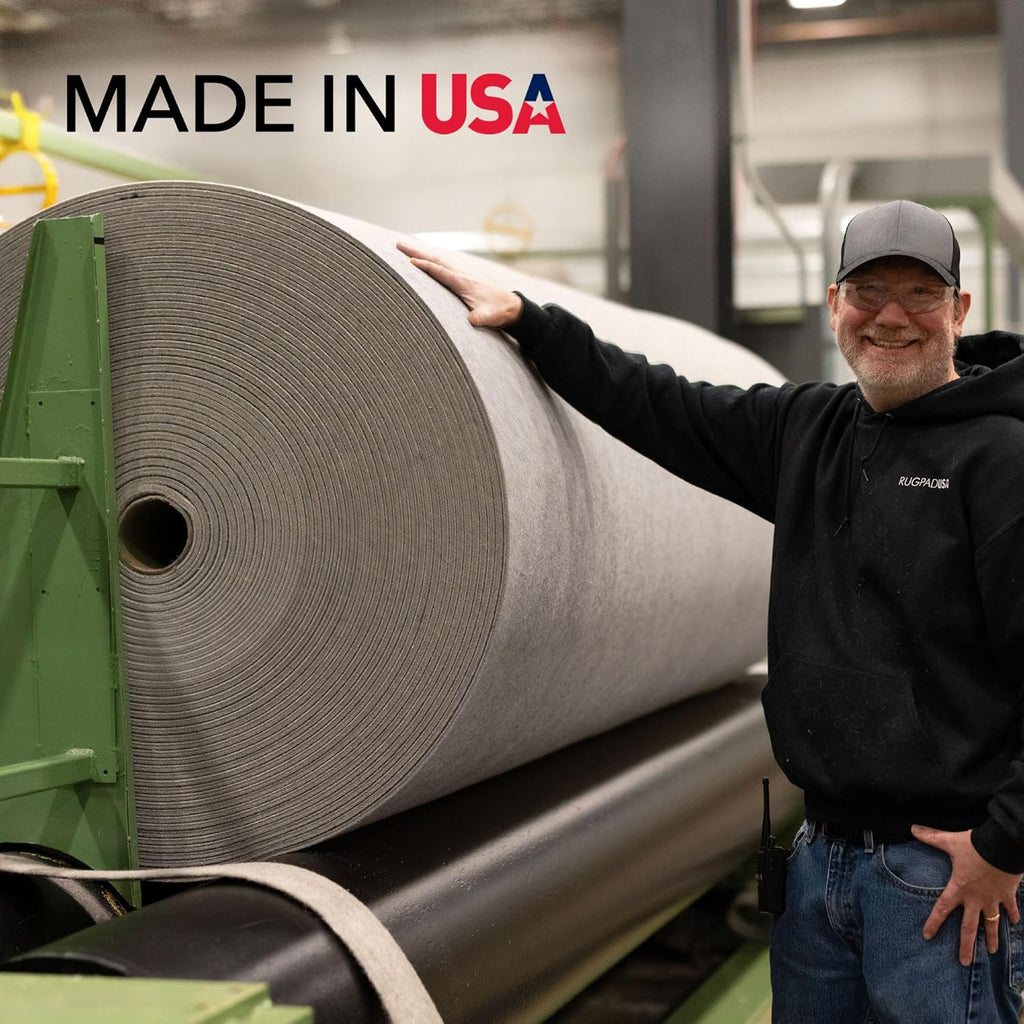 RUGPADUSA - Eco-Plush - 9'x12' - 3/8" Thick - 100% Felt - Extra Cushioned Rug Pad - Available in 3 Thicknesses, Many Custom Sizes