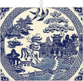 Dish Drying Mat For Kitchen Counter Absorbent Dish Mat Reversible Drainer Drying Kitchen Mat (Oriental Style Chinese Blue Willow, 16"x18")