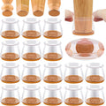 24 Pcs Extra Large Chair Leg Floor Protectors, Silicone Chair Leg Protectors for Hardwood Floors, High Elastic Floor Protectors for Chairs, Chair Leg Caps Protect Wooden Floors from Scratching