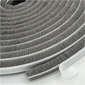 Weather Stripping Brush for Sliding Windows/Doors Frame Side,Pile Self Adhesive Weatherstrip Seal Strip Sealer Draft Stoppers (33ft x11/32 Backing x 11/32 Brush inch, Grey)