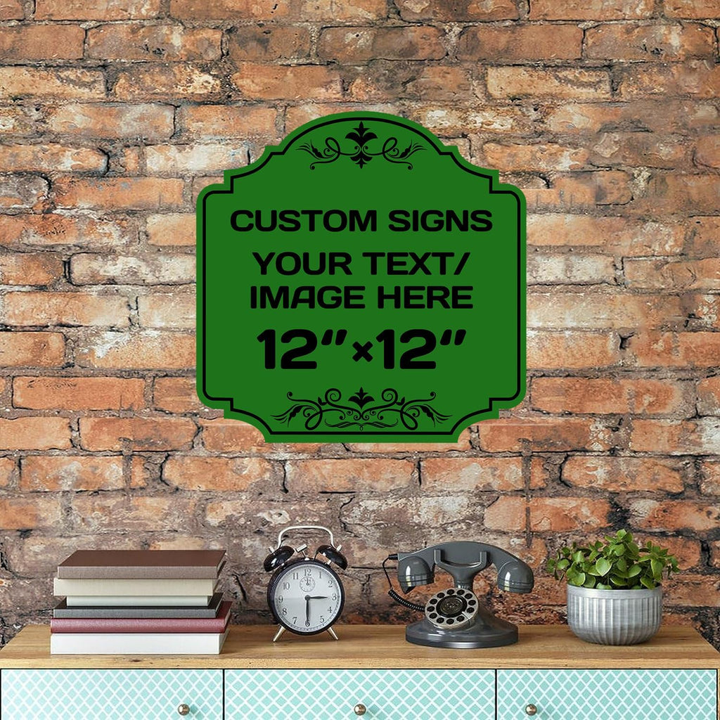 Personalized Aluminum Metal Signs - Weatherproof, Custom Text & Picture, Multiple Sizes, Hazard, Garden, Custom Door & Business Signs