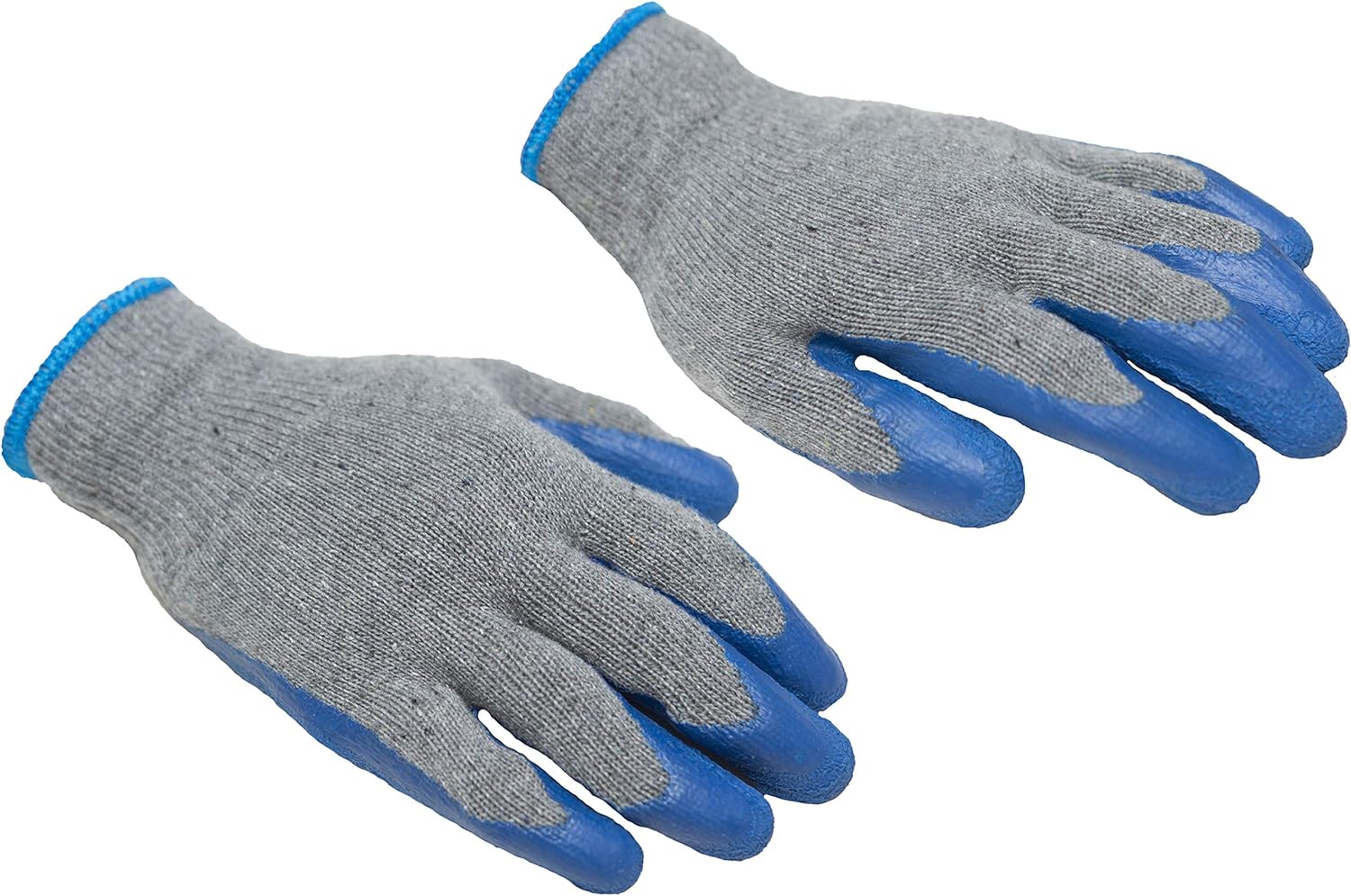 G & F Products - 3100S 12 Pairs Small Rubber Latex Double Coated Work Gloves for Construction, gardening gloves, heavy duty Cotton Blend Blue