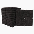SOFTTOUCH 4717895N Heavy Duty Square Felt Furniture Pads to Protect Hardwood Floors from Scratches, 1", 48 Pack, Black, 48 Piece