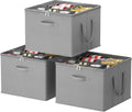 Lifewit Shoe Storage Organizer for Closet Fits 12-16 Pairs, Fabric Large Shoe Box Storage Containers with Clear Cover, Foldable Bins Fit for Boots Sneakers 17"(L) x 17"(W) x 12.5"(H) 3 Pack Light Gray