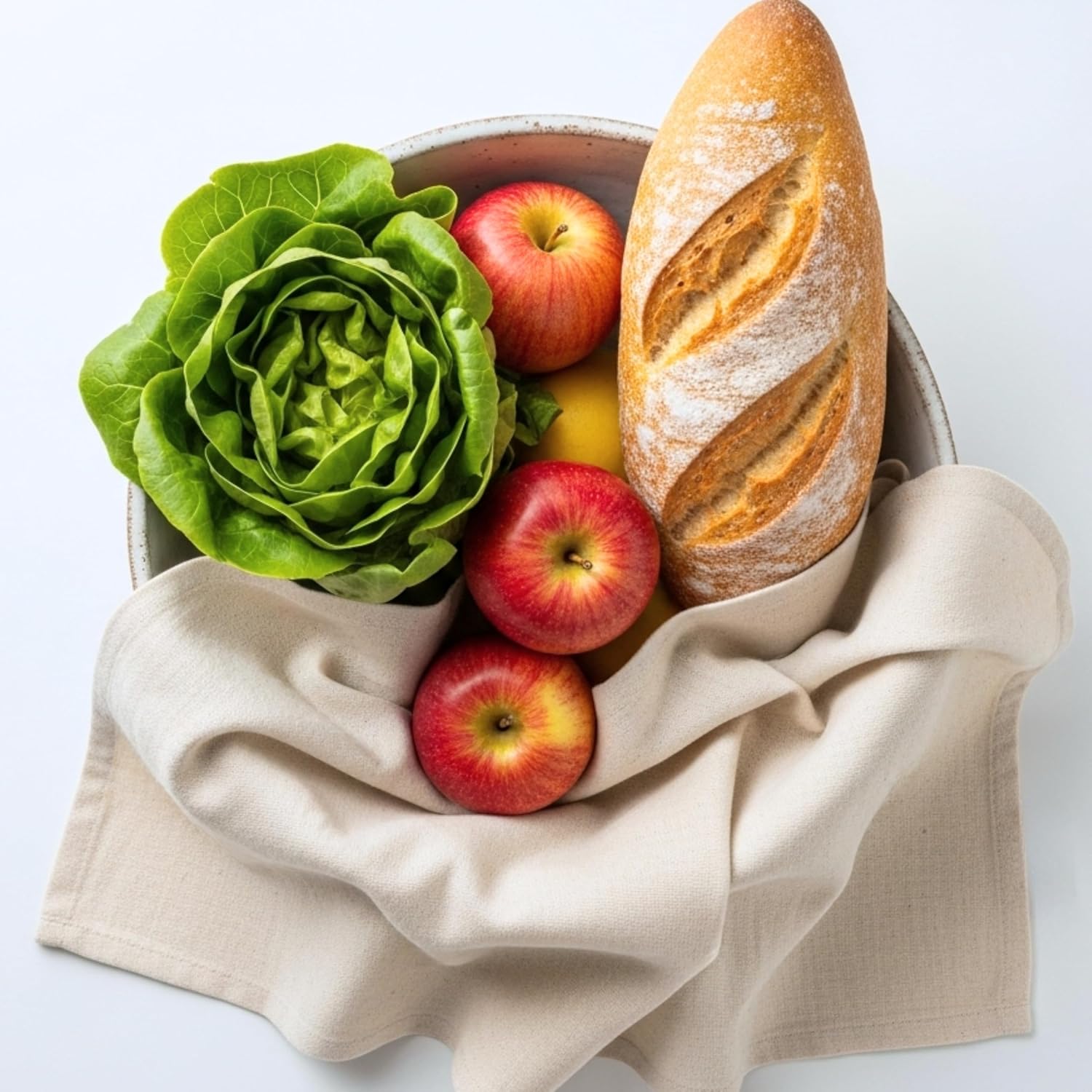 WHITEWRAP Flour Sack Towels| Tea Towel for Crafts| Kitchen Dish Cotton Blank Towel for Embroidery|Baking Bread Proofing Linen Cover| Thick Absorbent Quick Dry| 3Pack 28"x28" Natural