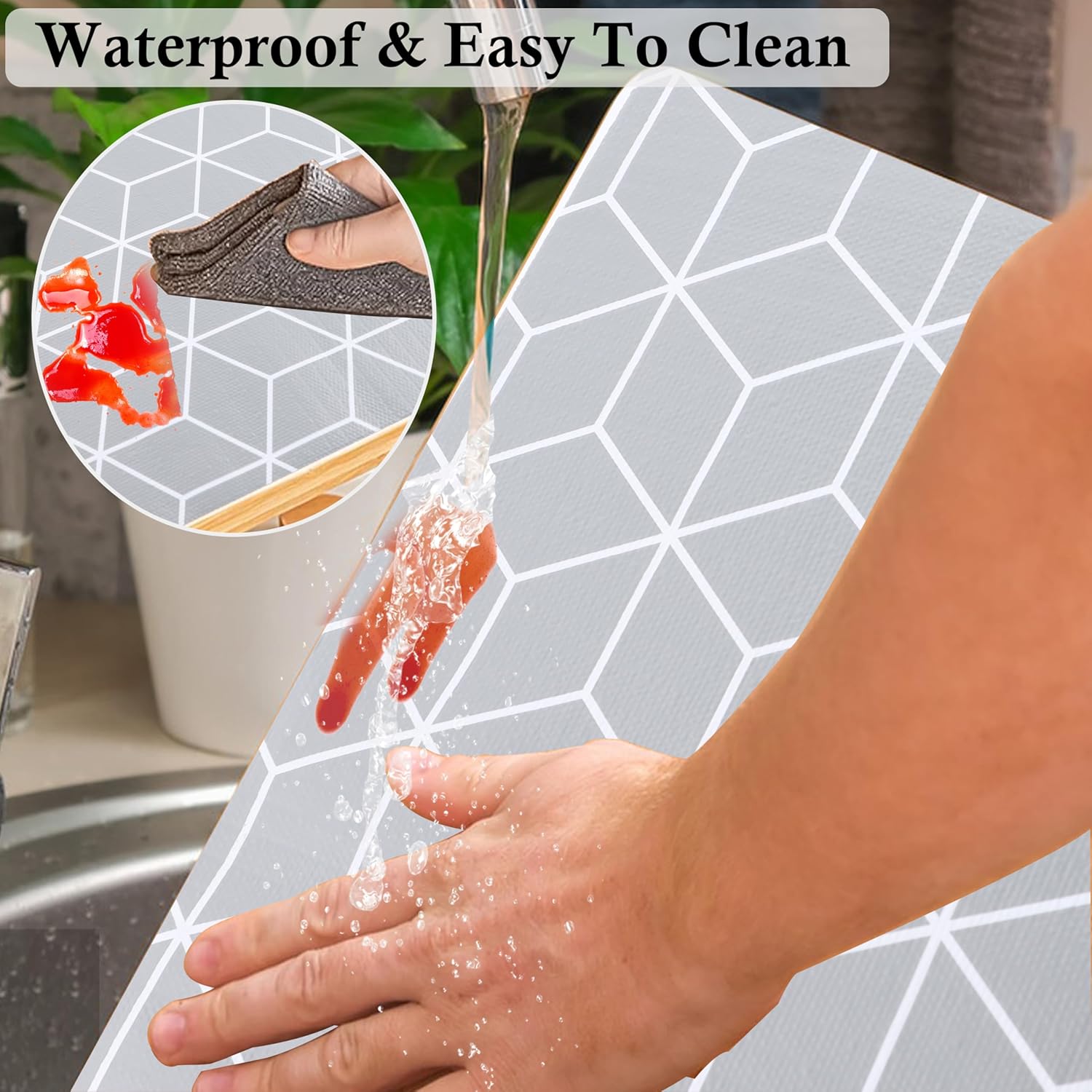 Shelf Liner 14 Inch Wide X 20 Ft Waterproof Cabinet Drawer Paper Mat Non Slip Pantry Cupboard Closet Liners Non Adhesive Liner for Kitchen Bathroom Dresser Refrigerator Under Sink