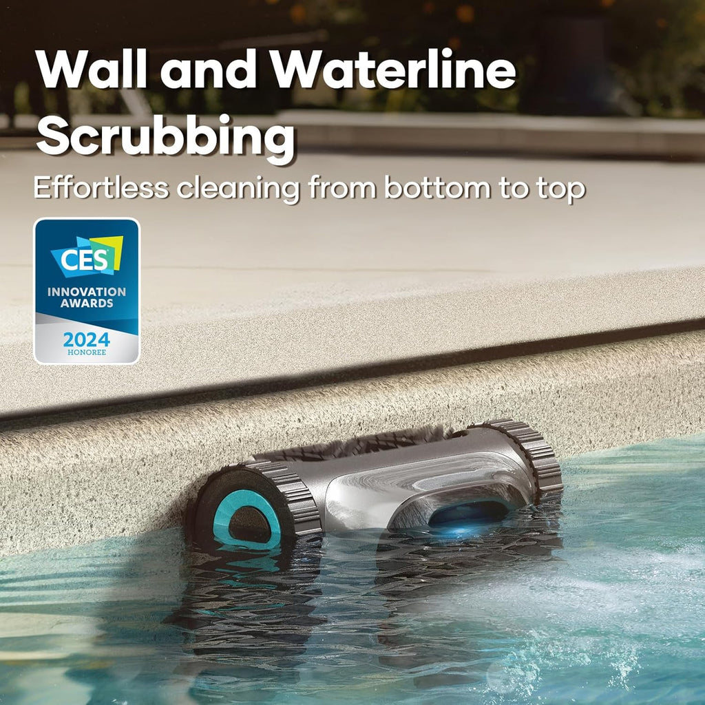 AIPER Scuba S1 Cordless Robotic Pool Cleaner, Pool Vacuum for Inground Pools, Wall and Waterline Cleaning, Smart Navigation for Pools up to 1,600 Sq.ft (Renewed)