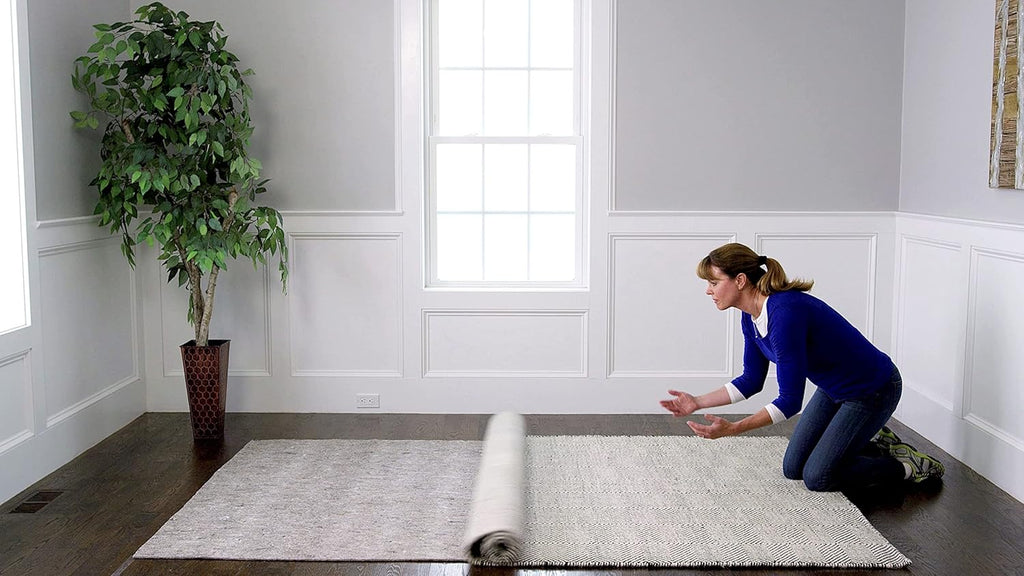 RUGPADUSA - Dual Surface - 8'x10' - 1/8" Thick - Felt + Rubber - Non-Slip Backing Rug Pad - Adds Low-Profile Comfort and Protection