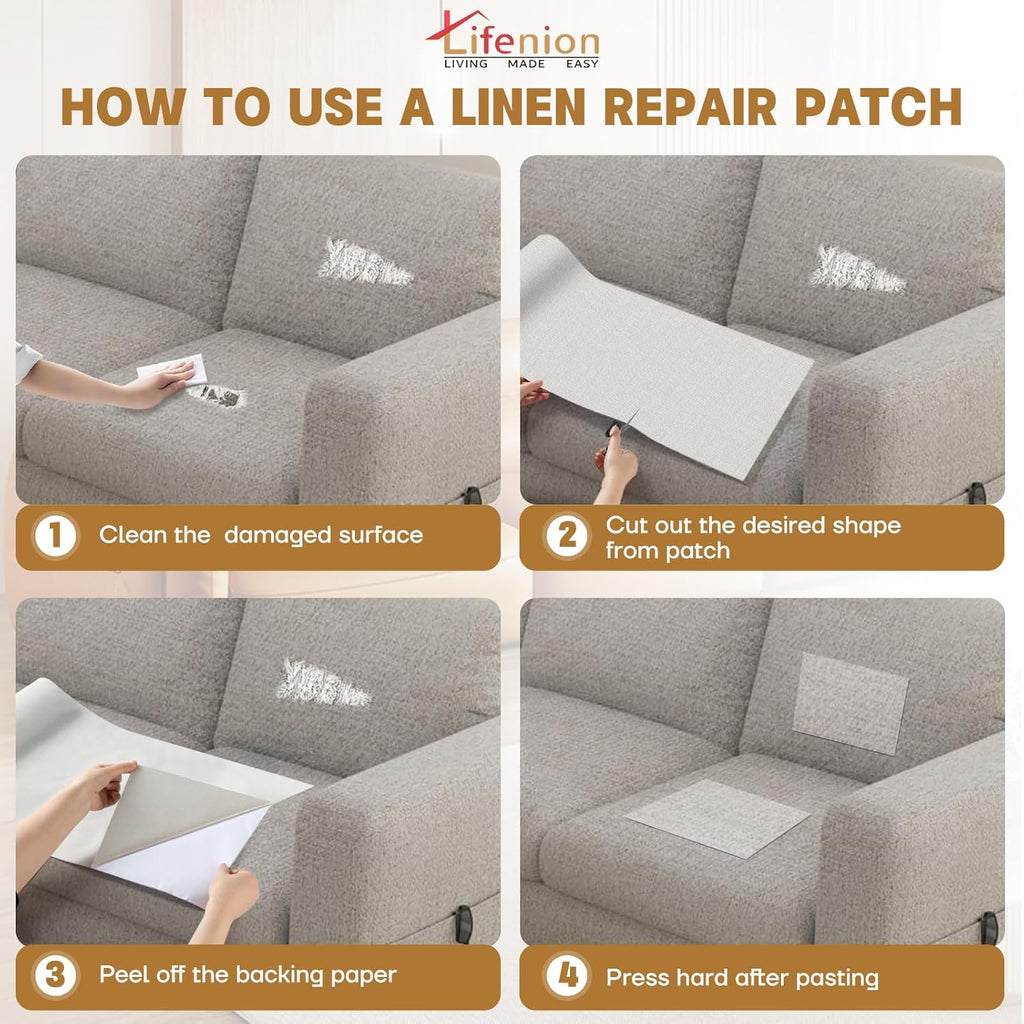 Fabric Repair Patch, Fabric Large Repair Tape, Self-Adhesive Patches for Furniture, Sofa, Car Interior, Shoes, Hand Bag, Clothing (Dark Blue, 3.5X79 Inch)