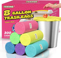 300 Count 8 Gallon Trash Bags - Heavy Duty Medium Garbage Bags 30 Liter Unscented 0.94 Mil Thick & Leakproof Wastebasket Liners for Kitchen Bathroom Home