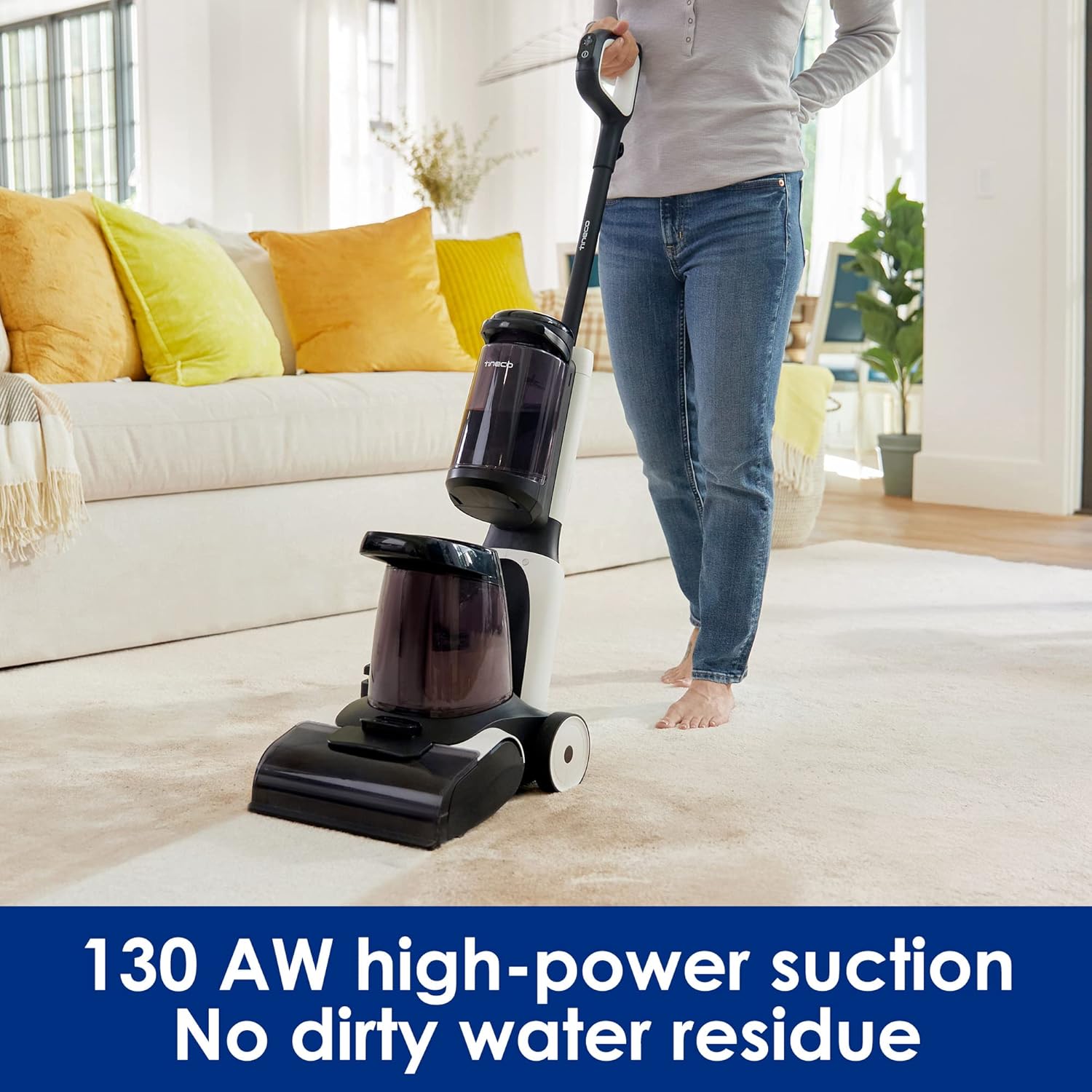 Tineco CARPET ONE Smart Carpet Cleaner Machine, Lightweight Carpet Shampooer and Portable Upholstery Cleaner with LED Display, Pet Carpet Cleaner with Spot Cleaner