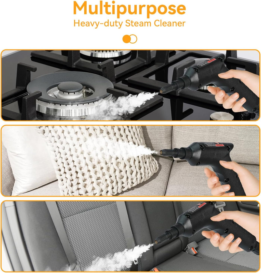 Steam Cleaner for Home, 1500W Handheld Steam Cleaner, 1500ML Water Tank, 6 Levels Adjustable Steam Speeds, Portable Cleaning Steamer for Home, Car Detailing, Bed Bugs, Furniture, Couch