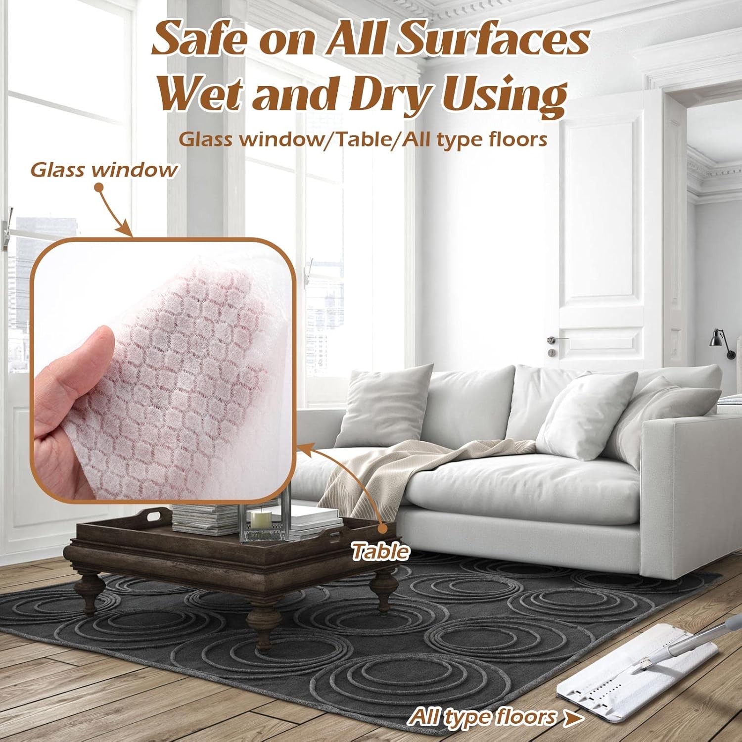 Hoolerry 900 Count Dry Sweeping Cloths Dry Mop Refills Sweeper Dusting Cloths Disposable Duster Refills Floor Mop Pads, 11.81 x 8.66 inch