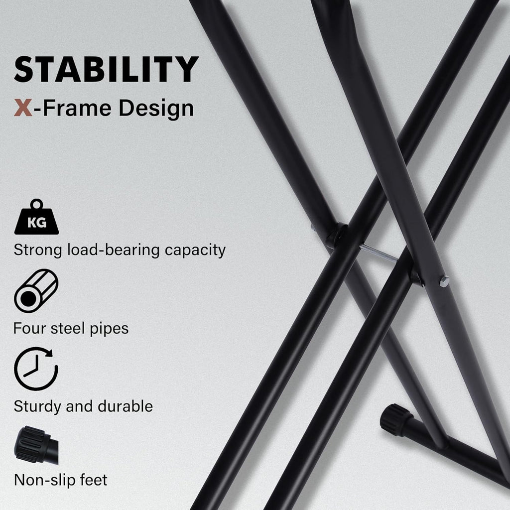 Ironing Board Full Size, Metal Construction Iron Board with Extra Thick Heavy Duty Padded Cover, Stable Structure, Anti-Skid Feet