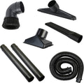 Shop Vac Accessories 2 1/2 inch Attachments (2.5 Wet Dry Vac Accessories - Extension Wands, Floor Brush, Dust Brush, Crevice Tool, Utility Nozzle, and Hose Kit (7-Pack Attachments)