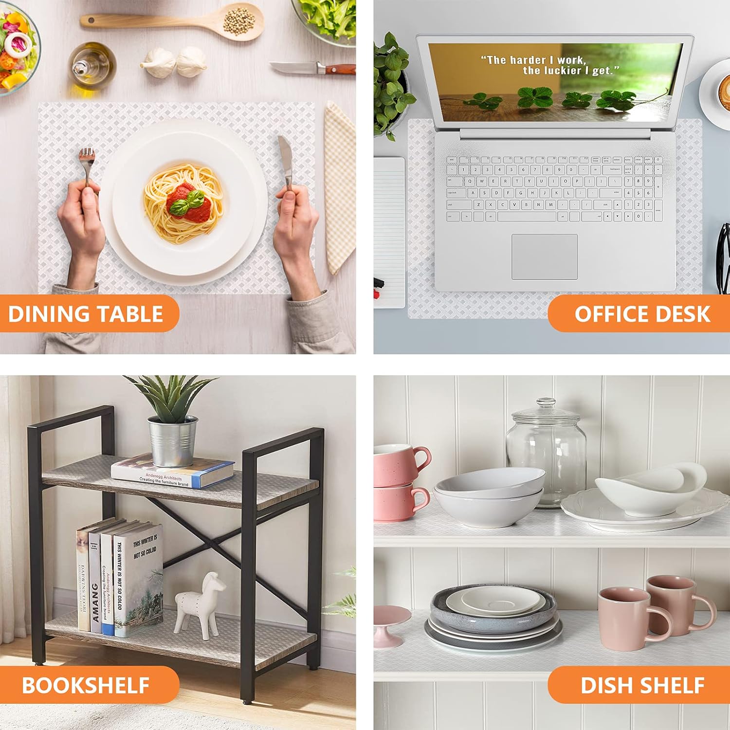 Shelf Liners for Kitchen Cabinets Refrigerator Liners Waterproof & Oil-Proof Kitchen Cupboard Liner Non-Slip Drawer Mats EVA Material Non Adhesive Fridge Liner for Shelves -Clear 17.5 x 393.7 Inches