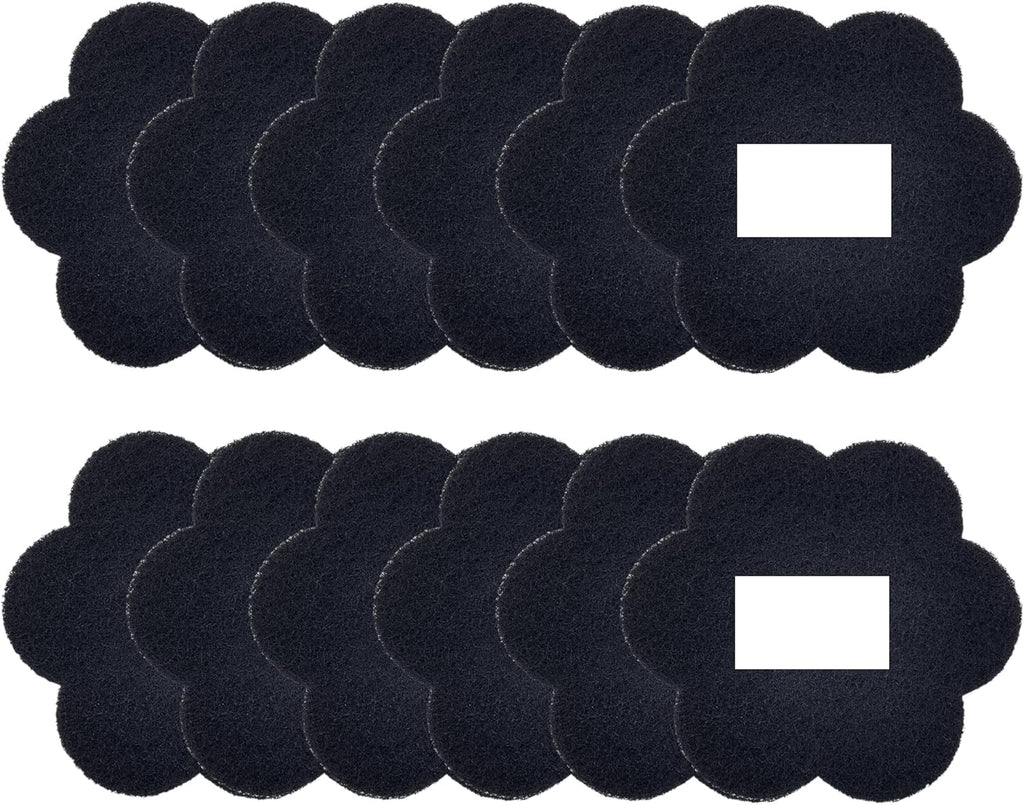 12-Pack Universal Trash Can Odor Absorbing Filters, Activated Charcoal Deodorizer for Trash Cans, Compost Buckets, Countertop and Recycle Bins (Flower)