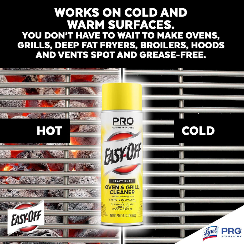 Easy Off Heavy Duty Oven Cleaner Spray, 24oz, Removes Grease (Pack of 6)