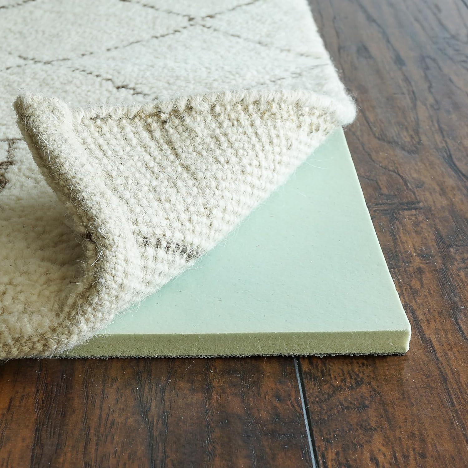 RUGPADUSA - Cloud Comfort Memory Foam - 7'6" x 9'6" - 7/16" Thick - Luxurious Cushioned Rug Pad - Water Resistant