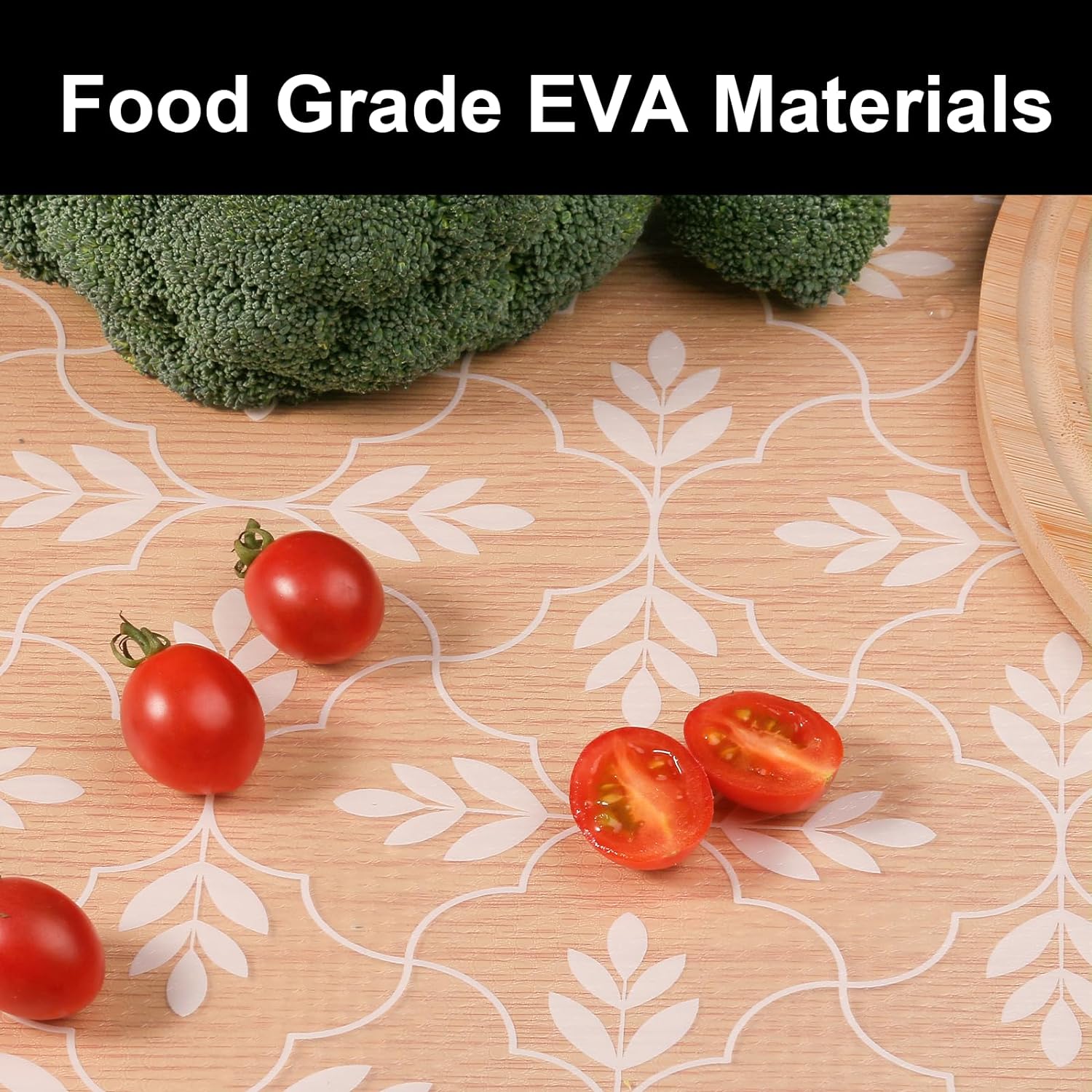 Cooyes Shelf and Drawer Liners for Kitchen Cabinets, Non Adhesive Cabinet Liner, EVA Waterproof Durable Non-Slip Drawer Mats for Shelves, Refrigerator, Storage, Desks