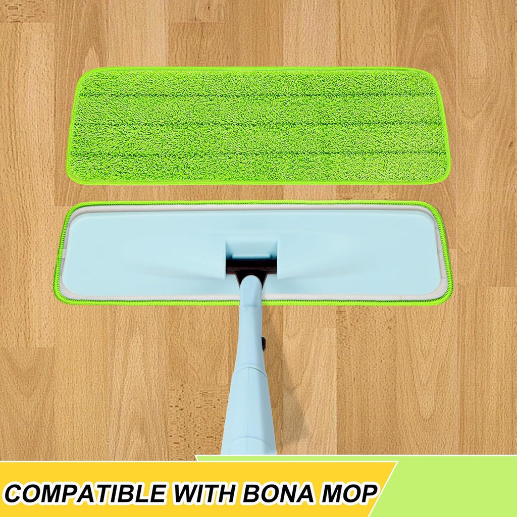 16.5 inch Reusable Mop Pads Microfiber Spray Mop Replacement Heads for Wet/Dry Mops Compatible with Bona Floor Care System (5 Pack)